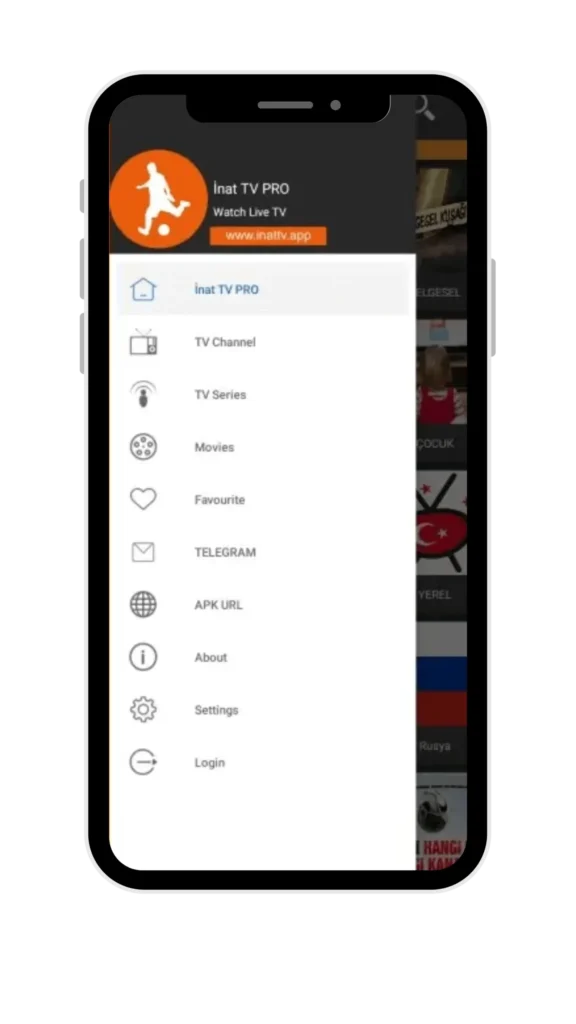 Inat TV PRO Ana Menü